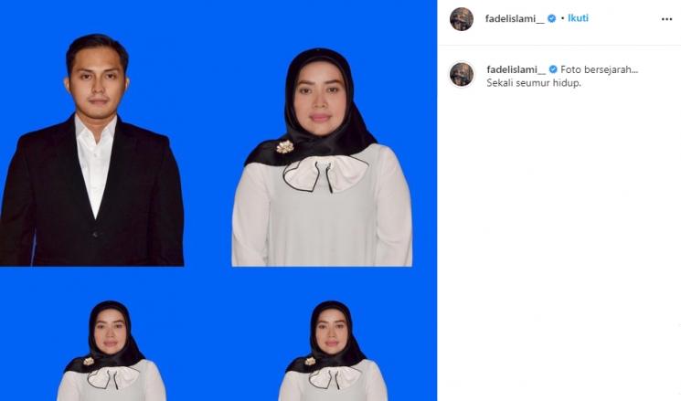 Fadel Islami dan Muzdalifah (Instagram/@fadelislami)
