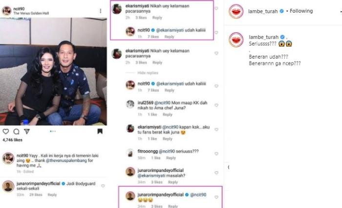 Chef Juna dan Citra Anidya. (Instagram/@lambe_turah)