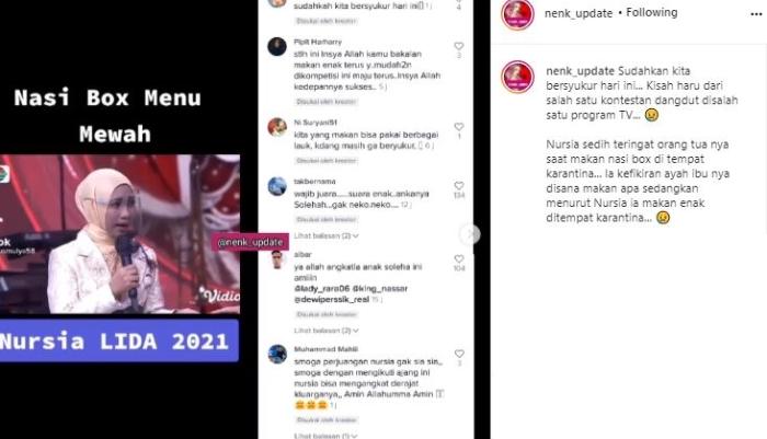 Nursia LIDA. (Instagram/@nenk_update)