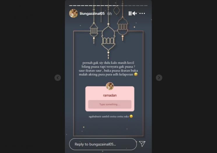 Postingan Bunga Zainal. (Instagram/@bungazainal05)