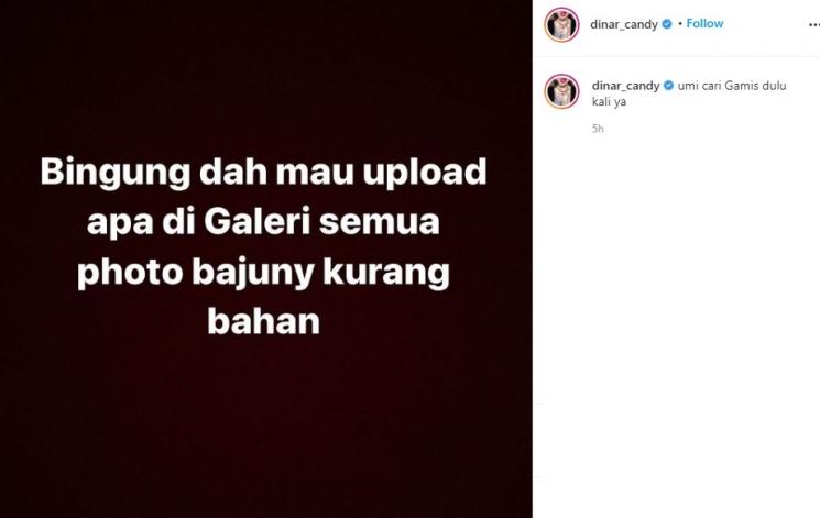 Postingan Dinar Candy. (Instagram/@dinar_candy)