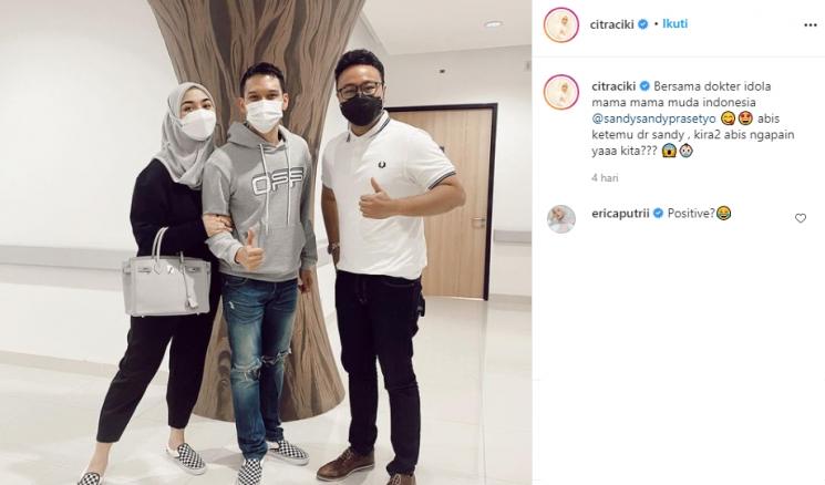 Citra Kirana dan Rezky Aditya kunjungi dokter kandungan (Instagram/@citraciki)