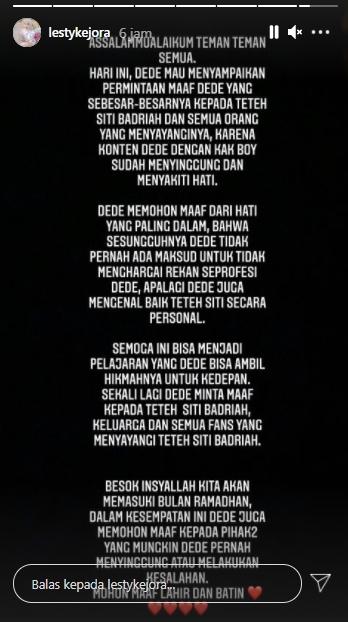postingan Lesti Kejora (Instagram.com)