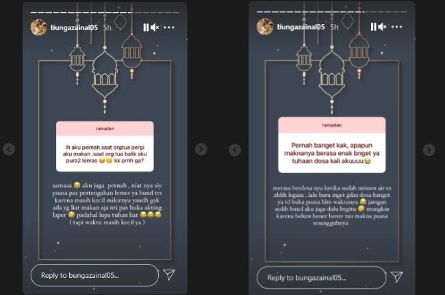 Postingan Bunga Zainal. (Instagram/@bungazainal05)