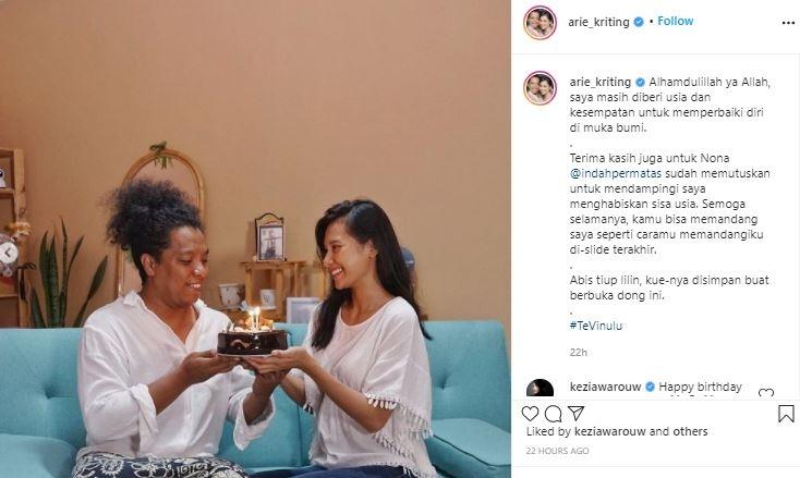 Arie Kriting ulang tahun. (Instagram/@arie_kriting)
