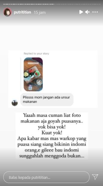 Postingan Putri Titian (Instagram.com)