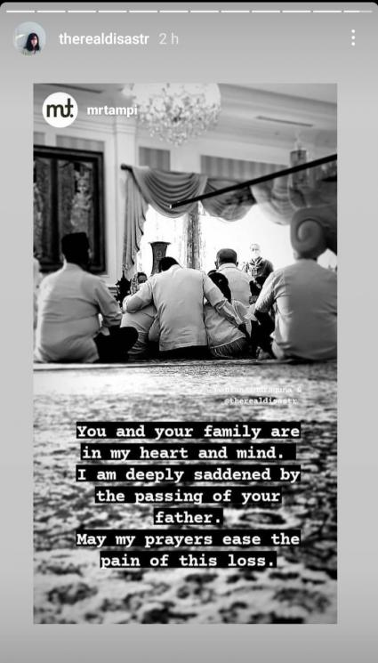 Mertua Dian Sastro meninggal (Instagram/@therealdisastr)