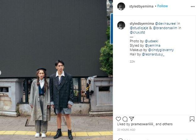 Brandon Salim dan Devina Aurel. (Instagram)