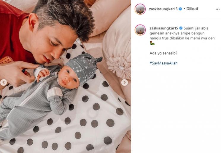 Irwansyah dan Baby Ukkasya (Instagram/@zaskiasungkar15)