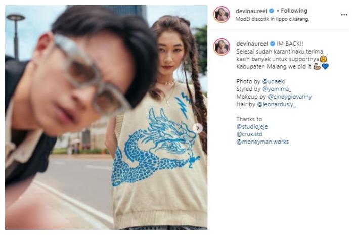 Brandon Salim dan Devina Aurel. (Instagram)