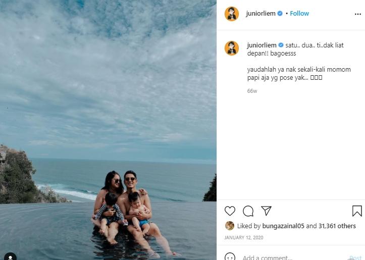 Keluarga kecil Putri Titian dan Junior Liem (Instagram.com)