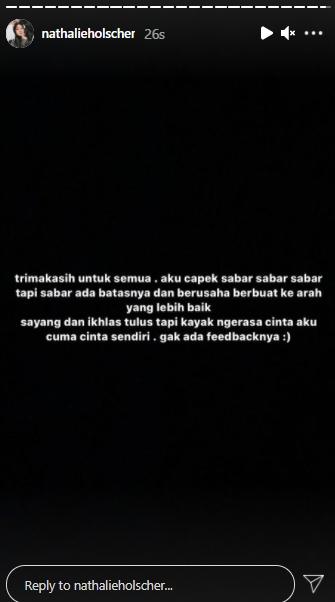 Postingan instagram Nathalie Holscher (Instagram.com)