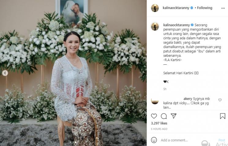 Postingan Kalina Ocktaranny (Instagram.com)