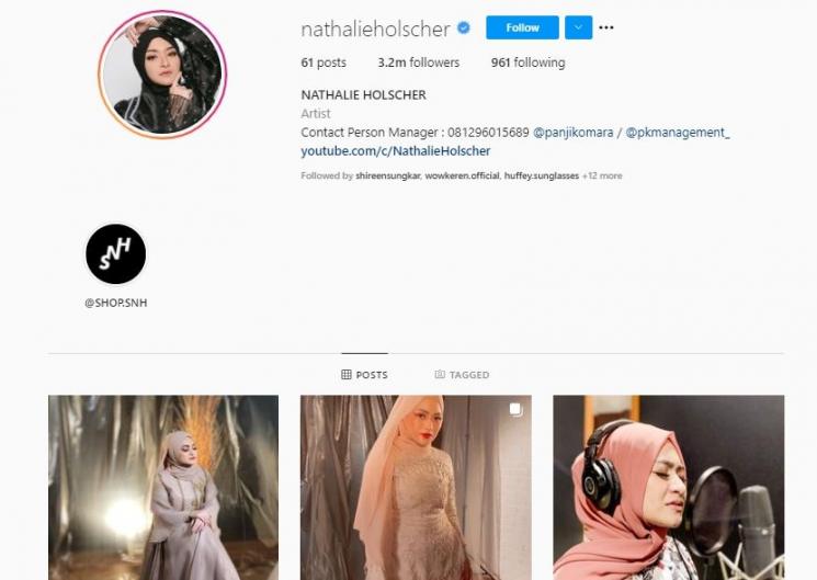 Sumber penghasilan Nathalie Holscher. (Instagram)