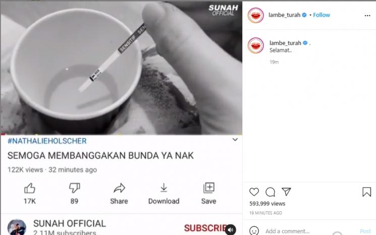 Nathalie Holscher dikabarkan hamil (Instagram.com)
