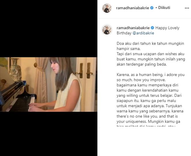 Nia Ramadhani (Instagram/@ramadhaniabakrie)