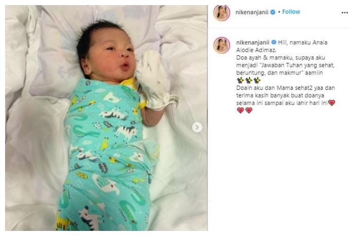 Niken Anjani melahirkan anak pertama. (Instagram/@nikenanjanii)