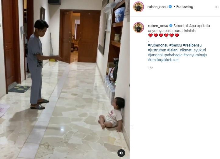 Betrand Peto dan Thania Putri Onsu. (Instagram/@ruben_onsu)