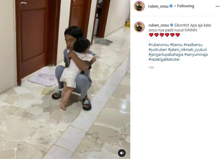 Betrand Peto dan Thania Putri Onsu. (Instagram/@ruben_onsu)