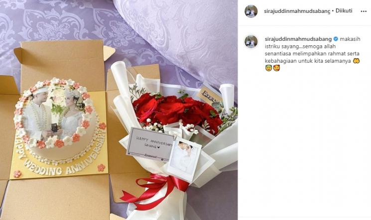 Anniversary pernikahan Zaskia Gotik dan Sirajuddin Mahmud Sabang (Instagram/@sirajuddinmahmudsabang)