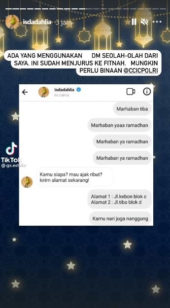 Postingan Instagram Iis Dahlia (Instagram.com)