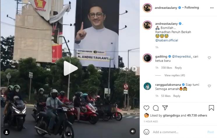 Andre Taulany siap jadi wakil rakyat. (Instagram/andreastaulany)