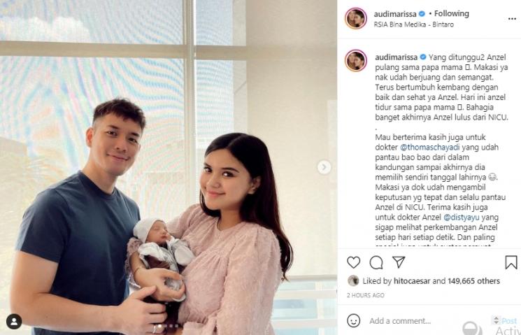 Audi Marissa dan Anthony Xie (Instagram.com)