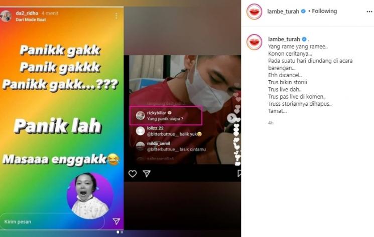 Postingan Ridho DA. (Instagram)