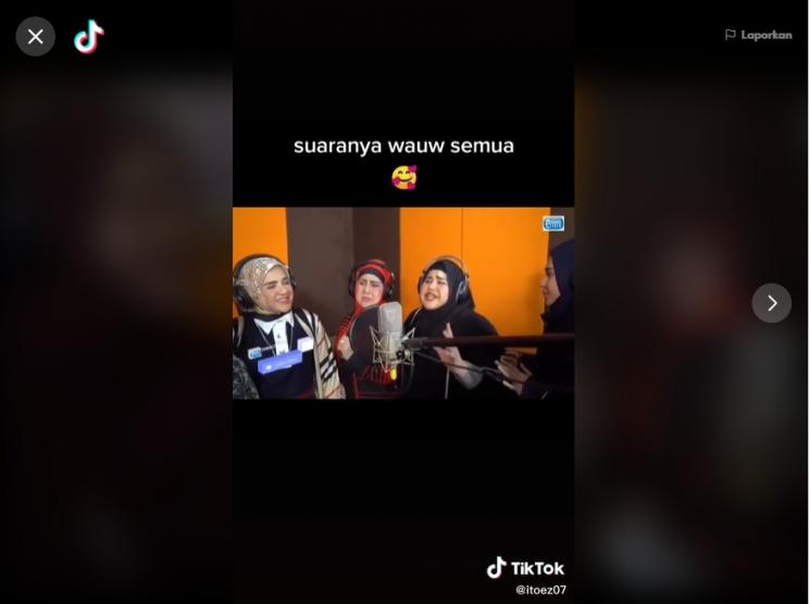 Elvy Sukaesih bersama anak dan cucunya menyanyikan lagu Ramadhan. (TikTok/itoez07)