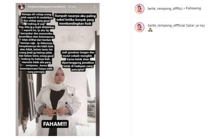 Rahmawati Kekeyi ungkap kekesalan. (Instagram/@tante_rempong_offficial)