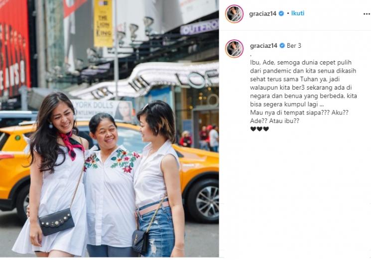 Gracia Indri bersama ibu dan adiknya, Gisela Cindy (Instagram/@graciaz14)