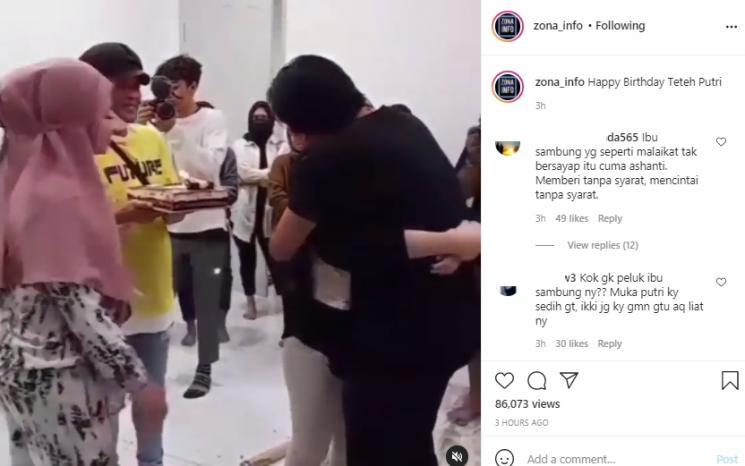 Sule, Nathalie dan Rizky Febian saat beri kejutan untuk Putri Delina (Instagram.com)