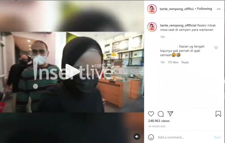 Nissa Sabyan dan Ayus Sabyan. (Instagram/tante_rempong_offficial/Insert Live)