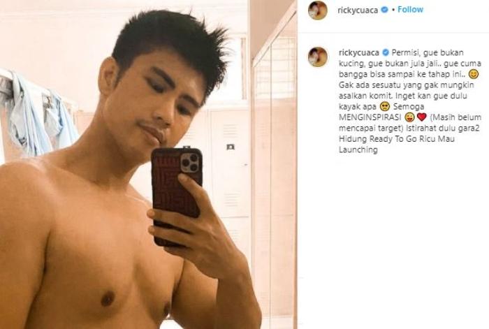 Ricky Cuaca operasi hidung. (Instagram/@rickycuaca)