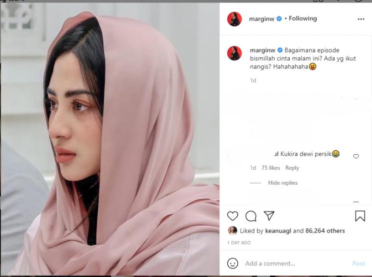 Margin Wieheerm berhijab. (Instagram/marginw)