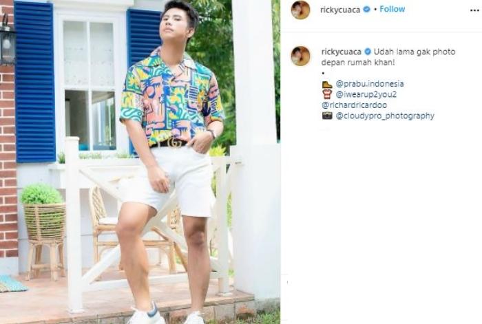 Ricky Cuaca operasi hidung. (Instagram/@rickycuaca)