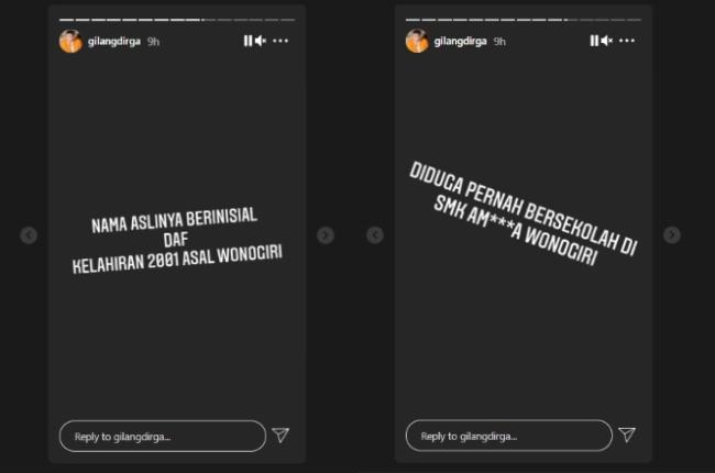 Postingan Gilang Dirga. (Instagram/@gilangdirga)