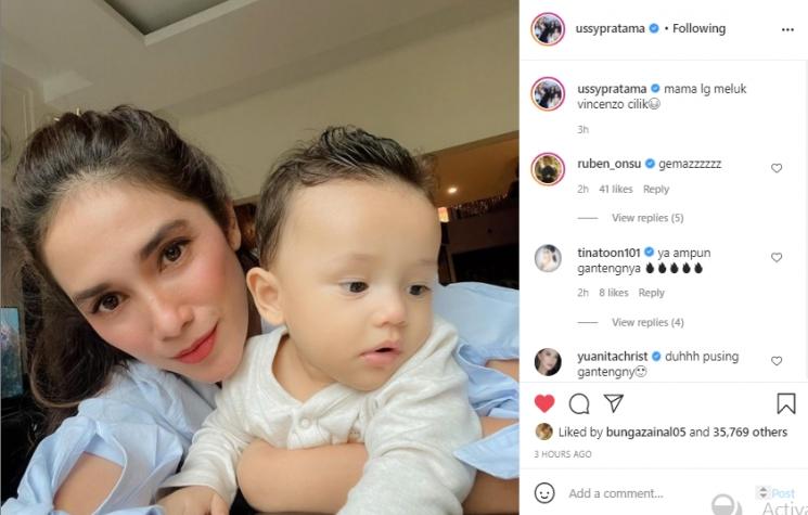 Ussy Sulistiawaty dan Sakalingga (Instagram.com)