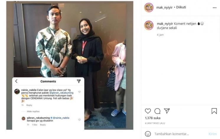 Gibran Rakabuming Raka dan Nadya Arifta (Instagram.com)