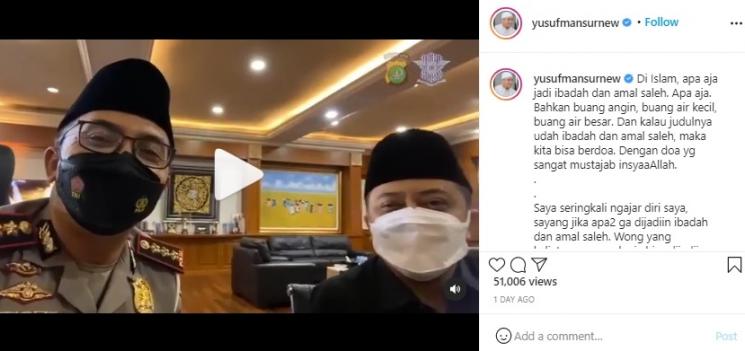Ustaz Yusuf Mansur. (Instagram/@ustad.mansyur)