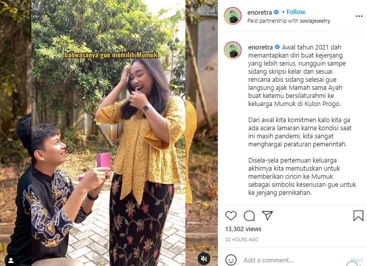 Mumuk Gomez dan Eno Retra (Instagram.com)