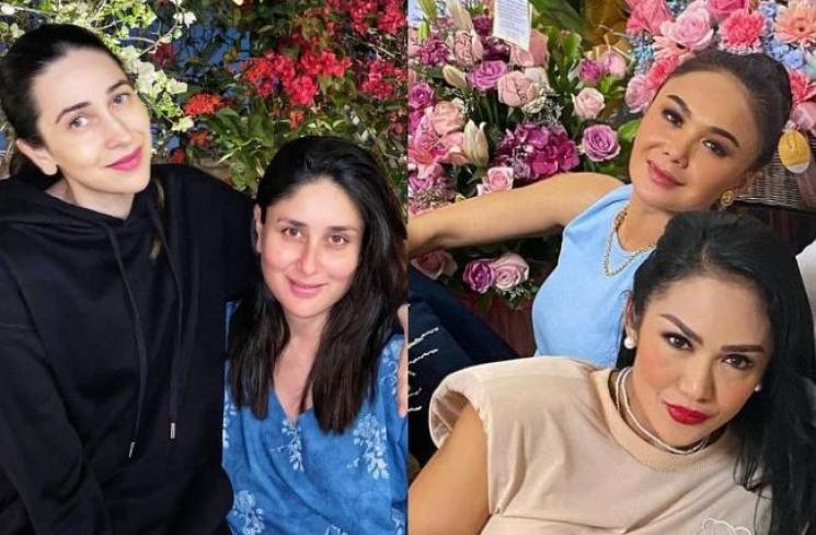 Karisma dan Kareena Kapoor, Yuni Shara dan Krisdayanti (Kolase Instagram)