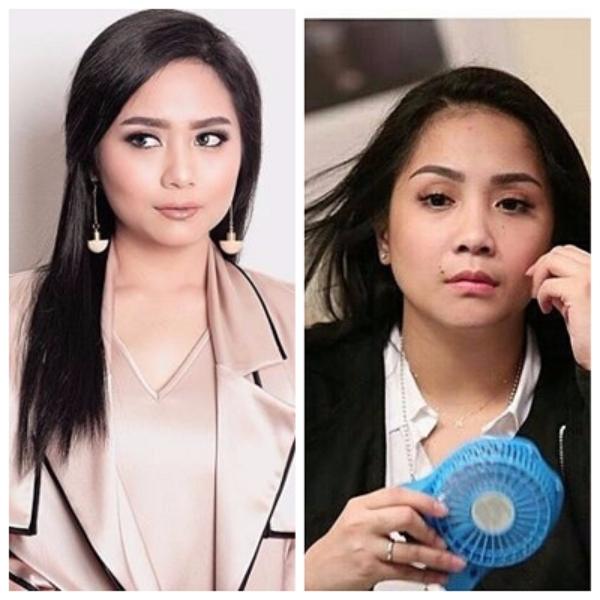 Gita Gutawa dengan Nagita Slavina. (Kolase, Instagram)