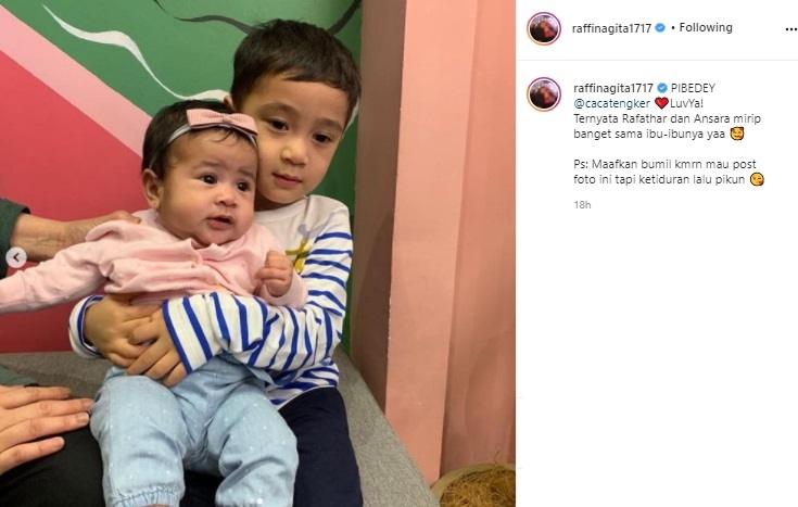Rafathar dan Ansara. (Instagram/@raffinagita1717)