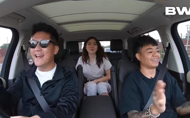 Reza Arap dan Wendy Walters saat jadi bintang tamu konten Nebeng Boy (Instagram.com)