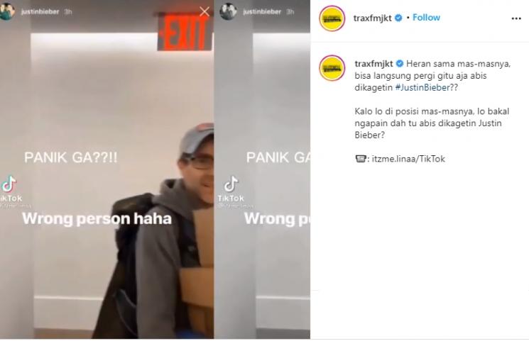 Justin Bieber (Instagram/@traxfmjkt)