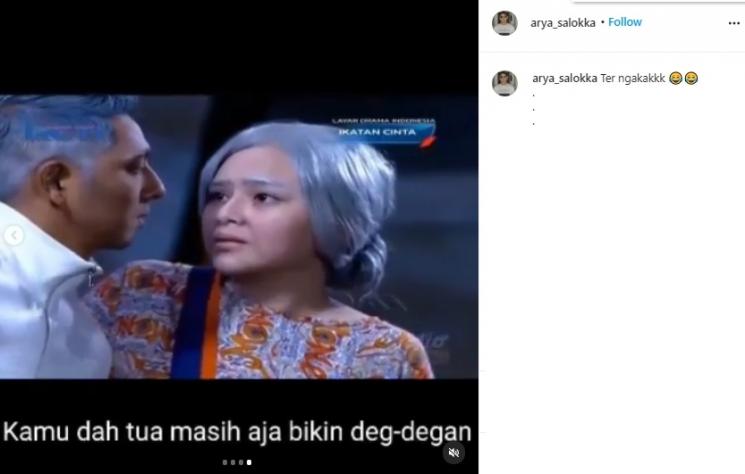 Adegan Arya Saloka dan Amanda Manopo jadi tua. (Instagram)