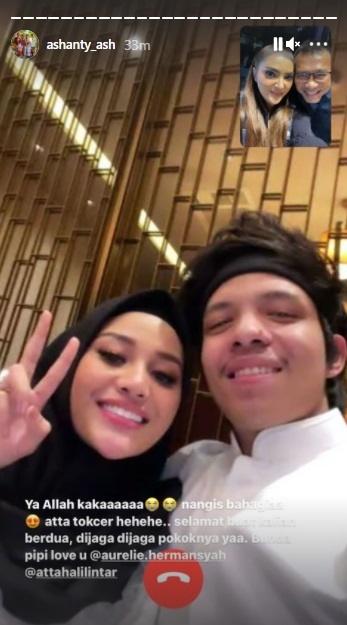 Ashanty nangis dikabari Aurel Hermansyah hamil. (Instagram)