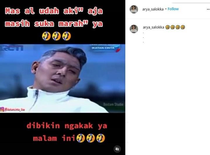 Adegan Arya Saloka dan Amanda Manopo jadi tua. (Instagram)