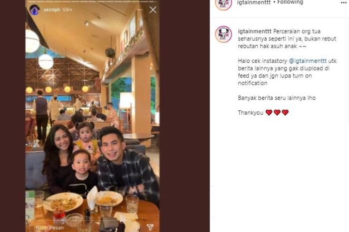 Rachel Vennya dan mantan suami kumpul bersama anak. (Instagram/@igtainmenttt)